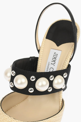 Spool Heel BRESLIN Raffia Slingbacks