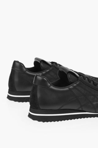 Point Toe Quilted Leather Sneakers