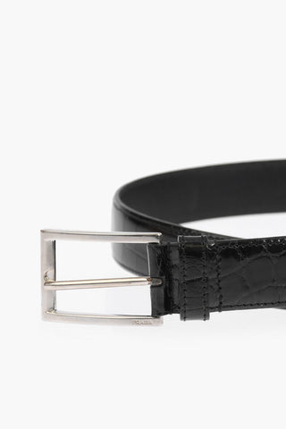Crocodile Leather Belt 30mm