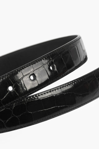 Crocodile Leather Belt 30mm
