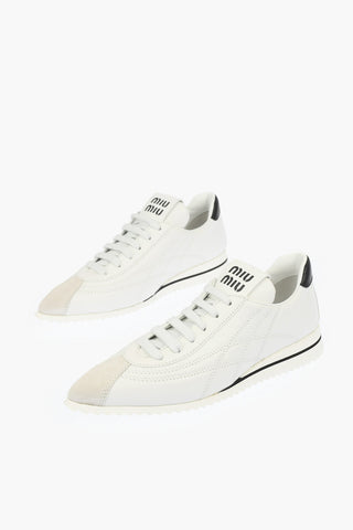 Point Toe Quilted Leather Sneakers
