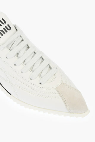 Point Toe Quilted Leather Sneakers