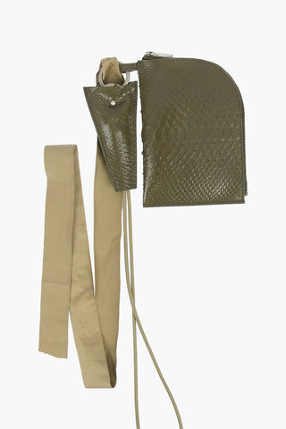 Portafogli Neckwallet in Pelle di Pitone con Zip
