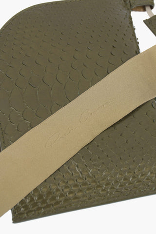 Portafogli Neckwallet in Pelle di Pitone con Zip