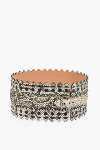 Python Leather Belt  with buckle 110mm