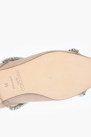 Ballerine in Suede GENEVI con Cinturini Criss Cross in Swarowski