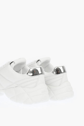 Quilted Leather Lace-up Sneakers