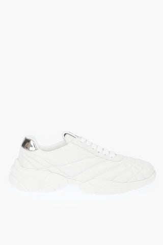 Quilted Leather Lace-up Sneakers