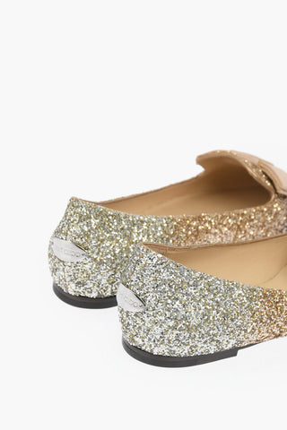 Front Bow GALA Glittery Ballet Flats