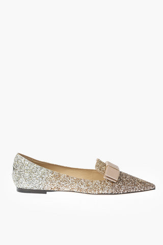 Front Bow GALA Glittery Ballet Flats