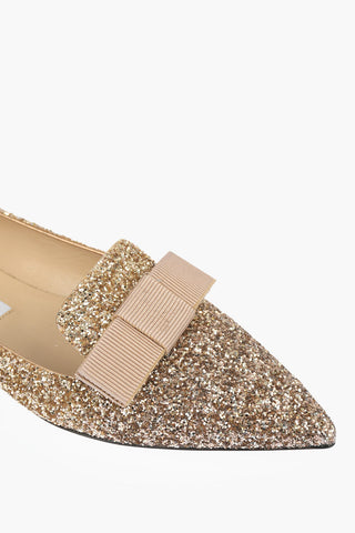 Front Bow GALA Glittery Ballet Flats