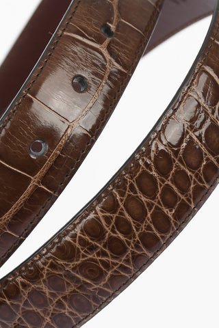 Cintura in Pelle di Coccodrillo 30mm