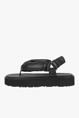 Sandali Platform in Pelle con Infradito Giapponese