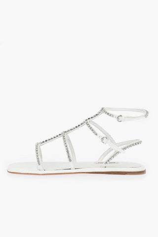 Cuir Sole Crystal Flat Sandals