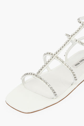 Cuir Sole Crystal Flat Sandals