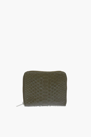 Zipped Python Leather Wallet