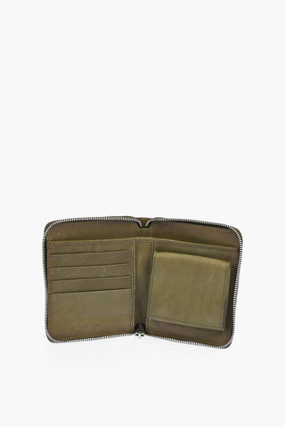 Zipped Python Leather Wallet