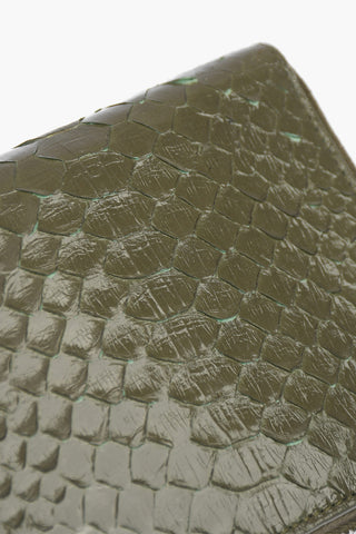 Zipped Python Leather Wallet