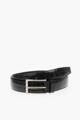 Crocodile Leather Belt 30mm