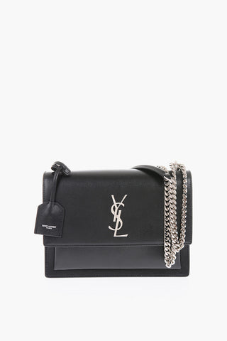 borsa in pelle con tracolla a catena