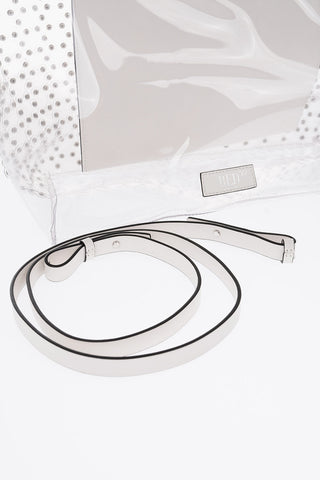 pvc and Leather Trimmings tote bag with studs