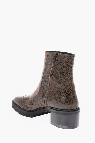 Leather Chelsea Booties with Side Zip Closure