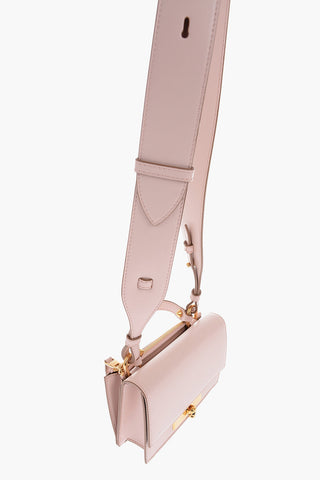 Leather MINI SKULL LOCK Crossbody Bag with Outer Pocket