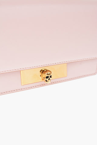 Leather MINI SKULL LOCK Crossbody Bag with Outer Pocket