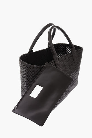 Double Handle INTRECCIATO Tote Bag with Inner Pouch