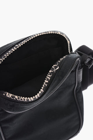 Mini Borsa Messenger BIKER SKULL in Tessuto con Teschi Jacquard