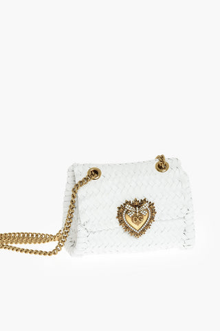 Borsa a Spalla DEVOTION in Pelle Intrecciata con Portamonete