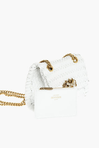 Borsa a Spalla DEVOTION in Pelle Intrecciata con Portamonete