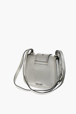 Jewel Buckle DAHALIA Lamè Leather Crossbody Bag
