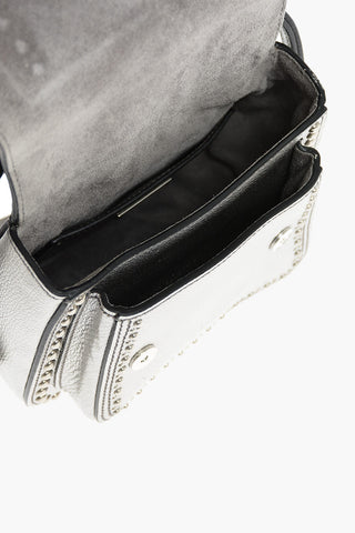 Jewel Buckle DAHALIA Lamè Leather Crossbody Bag