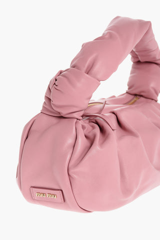 Knotted Handle Metalassè Leather Shoulder Bag