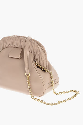 Quilted Detail Nappa Clutch
