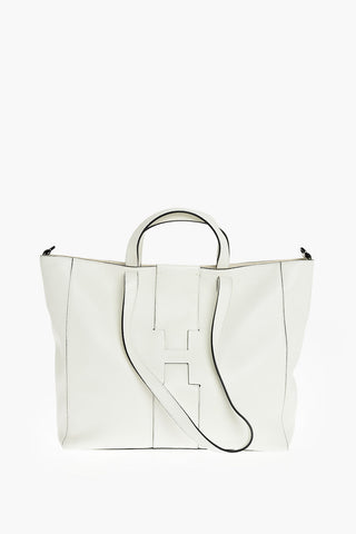 Shopper in Pelle Martellata con 4 Manici