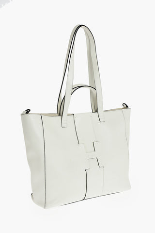 Shopper in Pelle Martellata con 4 Manici