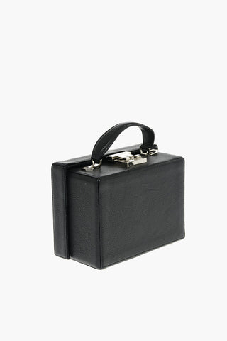 leather STATEMENT make up case with removable shoulder strap