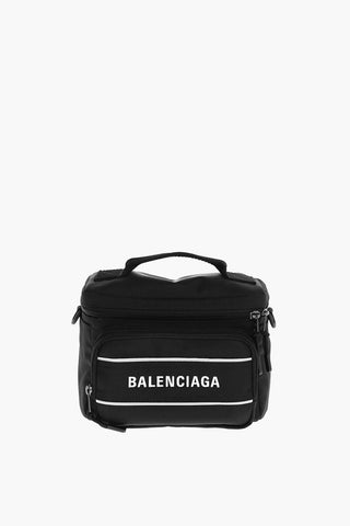 Logo Front Pocket Canvas Crossbody Bag