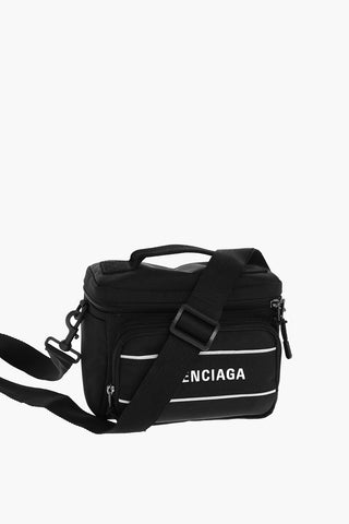 Logo Front Pocket Canvas Crossbody Bag