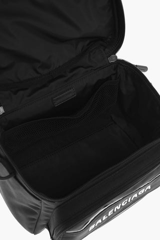 Logo Front Pocket Canvas Crossbody Bag