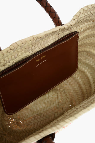 Borsa da Spiaggia PALMITO in Raffia con Logo Frontale