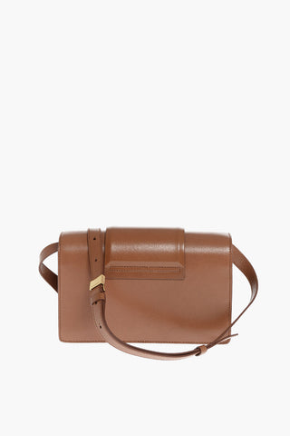 Metal Detail INFINITY Leather Shoulder Bag