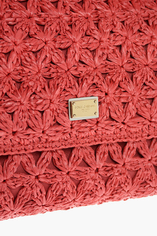 Raffia and Leather SICILY Top Handle Bag with Shoulder Strap
