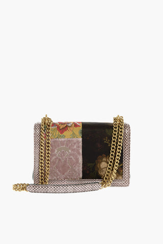 Patchwork DEVOTION Shoulder Bag with Snakeskin Detail