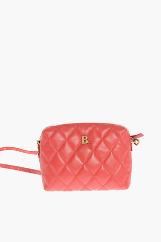 Zipped Quilted Leather B Shoulder Bag