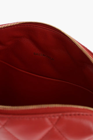 Zipped Quilted Leather B Shoulder Bag
