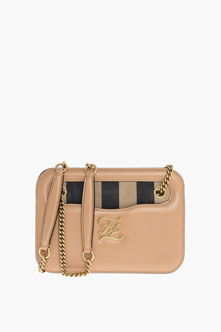 Borsa a Spalla KARLIGRAPHY in Pelle con Logo