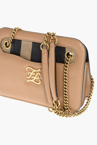 Borsa a Spalla KARLIGRAPHY in Pelle con Logo